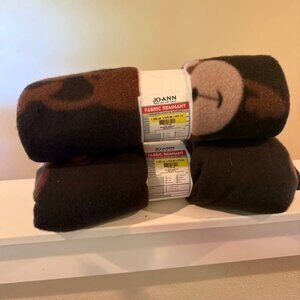 NEW: 2.45 Yards Fleece Felt Monkey Fabric Joann - perfect for Pajamas or blanket